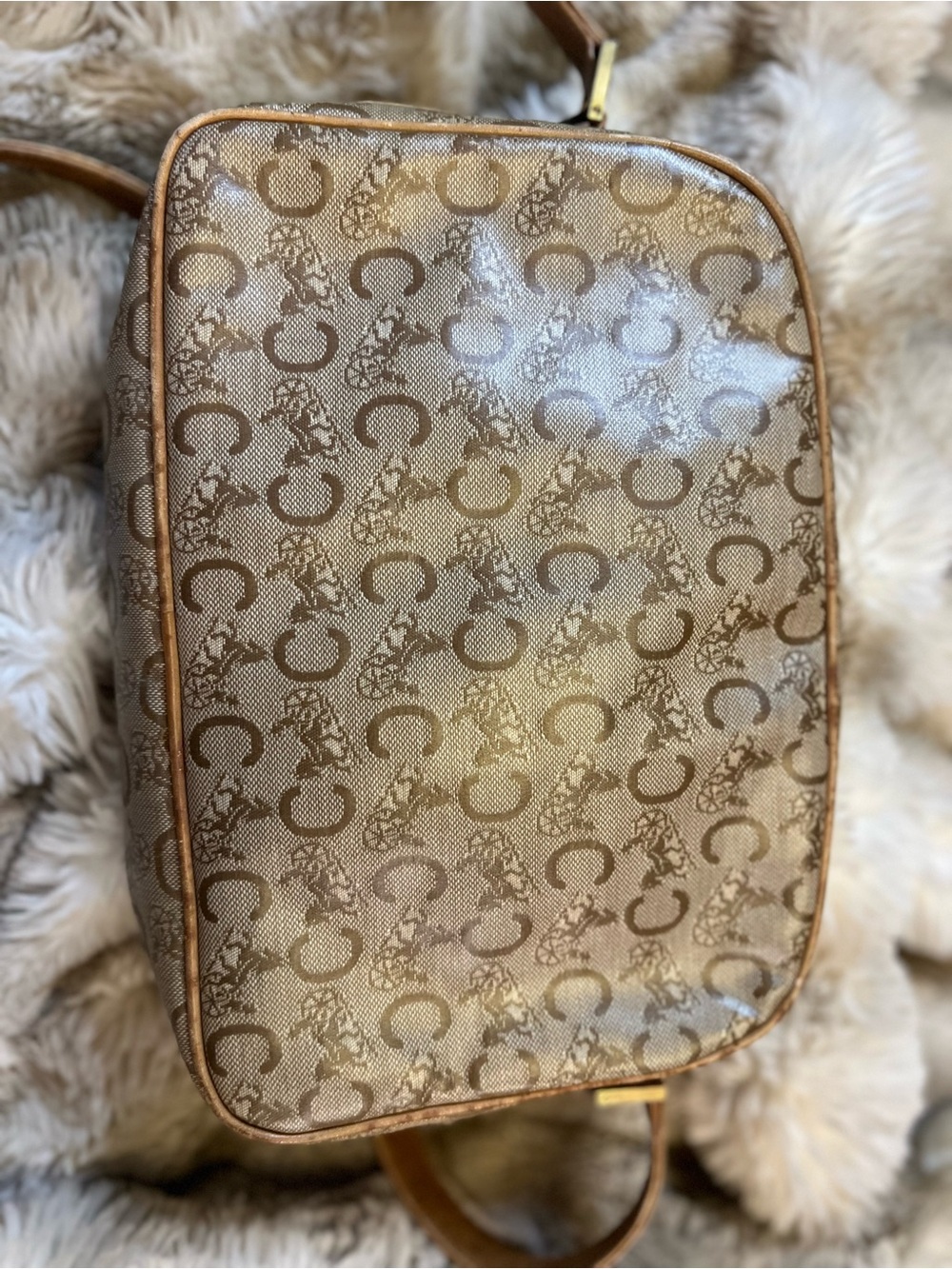 CELINE C Sulky Shoulder Bag Beige Gold (MSRP $725) - Picture 3 of 7